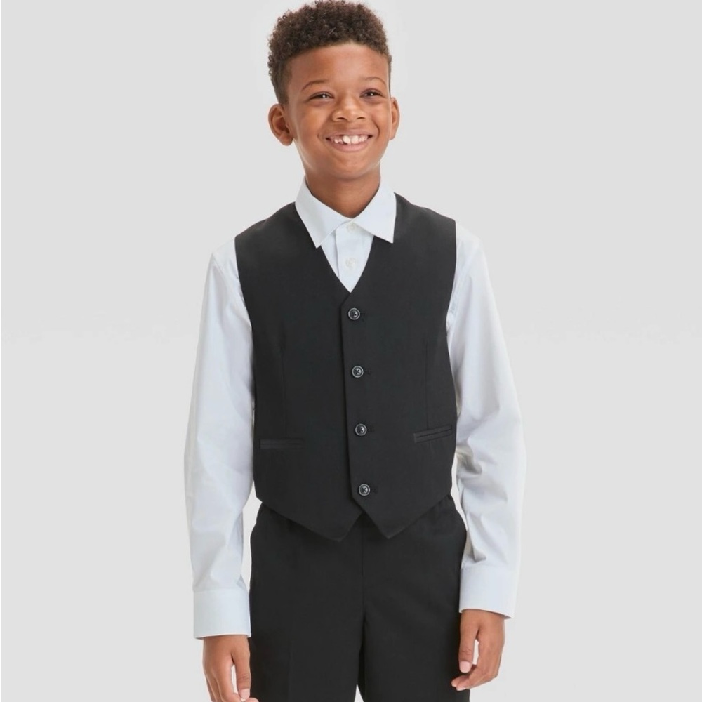 Cat & Jack Classic Black Button Vest